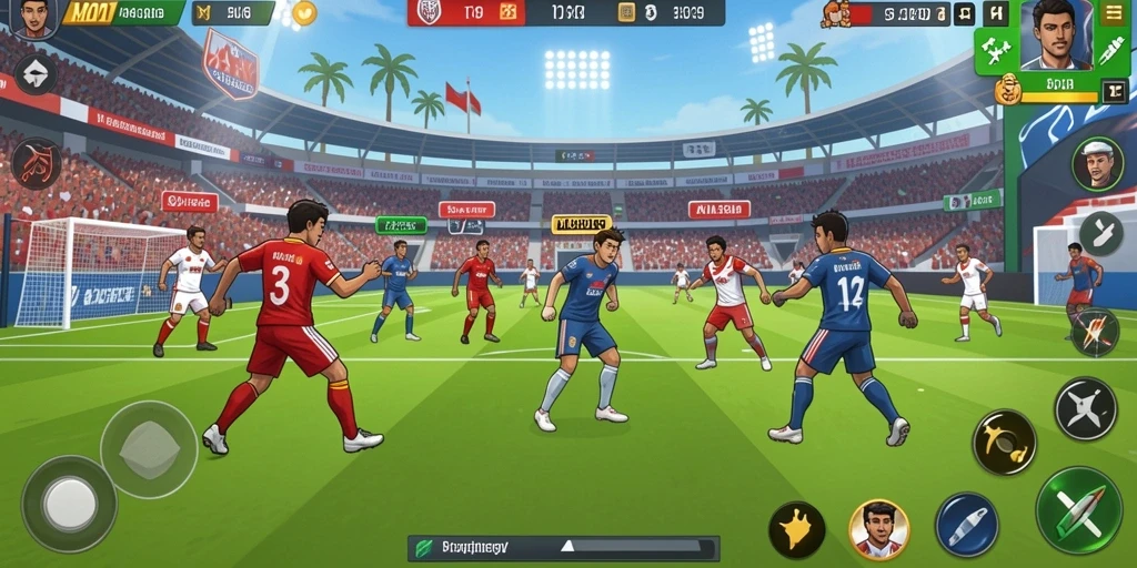 Tangkapan layar menampilkan karakter utama dalam aksi.